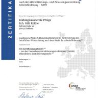 Maßnahmezertifikat 1. Seite